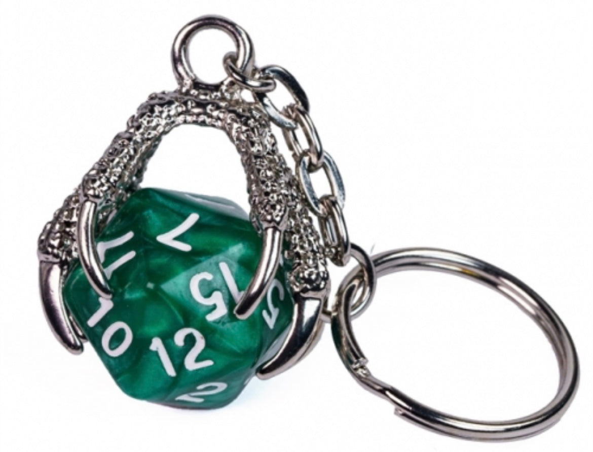 D20 Dragon Claw Key Ring