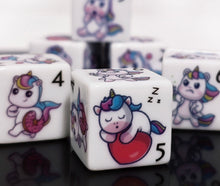 Set of 6 Cute Unicorn D6s