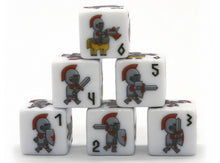 Set of 6 Cute Soldier D6s