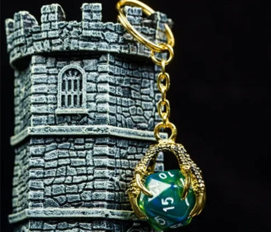 Dragon Claw Keyring (green/blue)