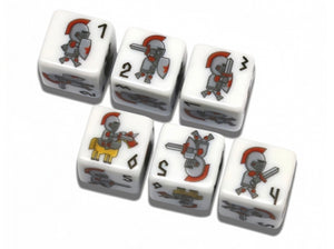 Set of 6 Cute Soldier D6s