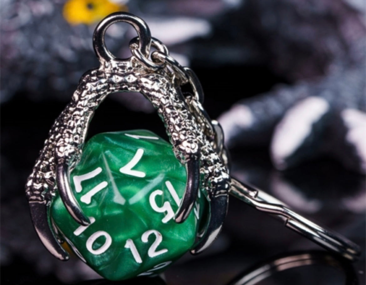 D20 Dragon Claw Key Ring