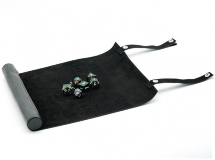 Faux leather dice scroll (black)