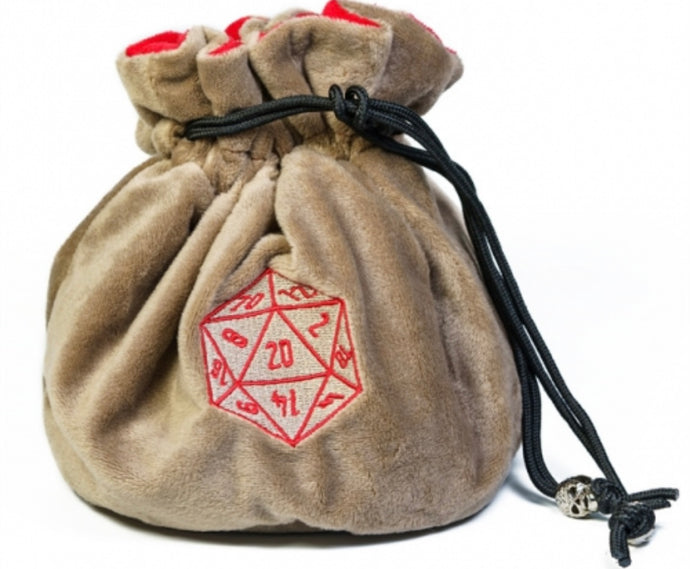 Light Brown Pocket Dice Bag